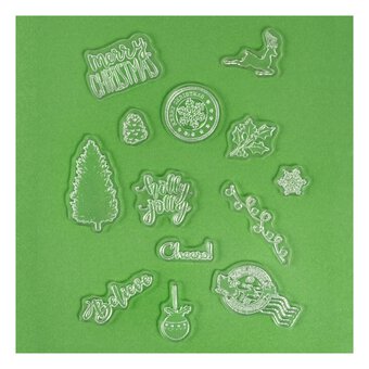 Christmas Clear Stamp Set 13 Pieces