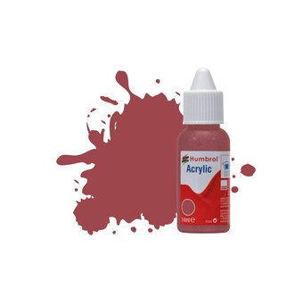 Humbrol Wine Matt Acrylic Paint Dropper 14ml (73)