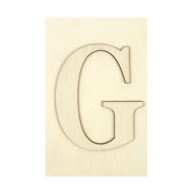 Wooden Letter G Plaque 10cm x 15cm image number 1