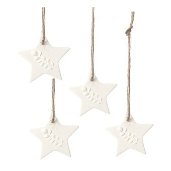 Mini Hanging Clay Stars 4 Pack