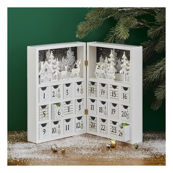 White Light-Up Advent Calendar