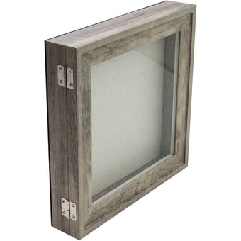 Grey Wash Magnetic Hinge Box Frame 8 x 8 Inches | Hobbycraft