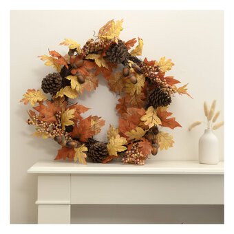 Orange Autumn Wreath 60cm