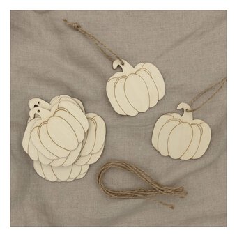 Wooden Pumpkin Decorations 10 Pack image number 3