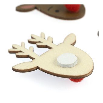 Pom Pom Reindeer Wooden Embellishments 3 Pack image number 4