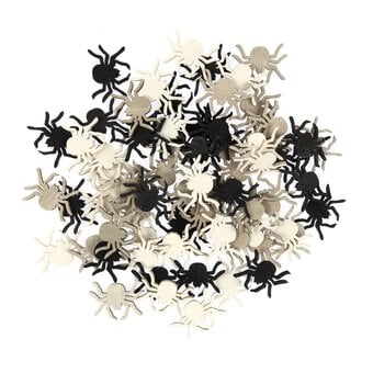 Black and White Wooden Spiders 72 Pack 