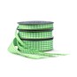 Lime Gingham Ribbon 9mm x 5m image number 3