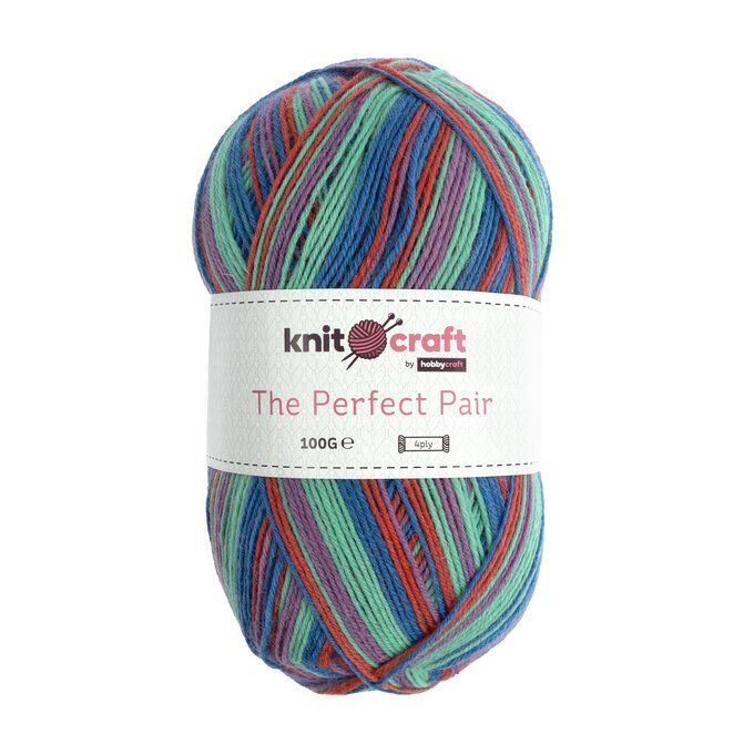 Knitcraft Bright Stripe The Perfect Pair Yarn 100g image number 1