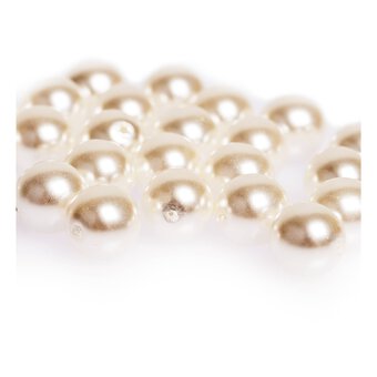 Beads Unlimited White Pearl Beads 8mm 25 Pack