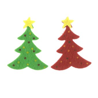 Red and Green Felt Trees 20 Pack image number 4