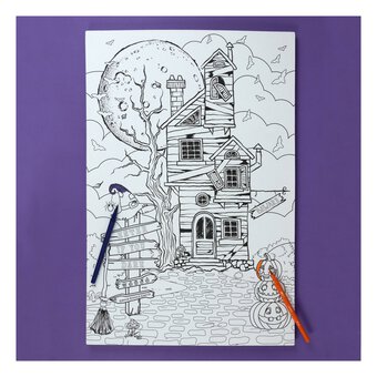 Haunted House Colour-in Canvas image number 3