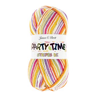 James C Brett Rainbow Party Time Stripes DK Yarn 100g