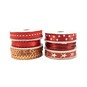 Red Trims and Ribbons 2m 6 Pack image number 2