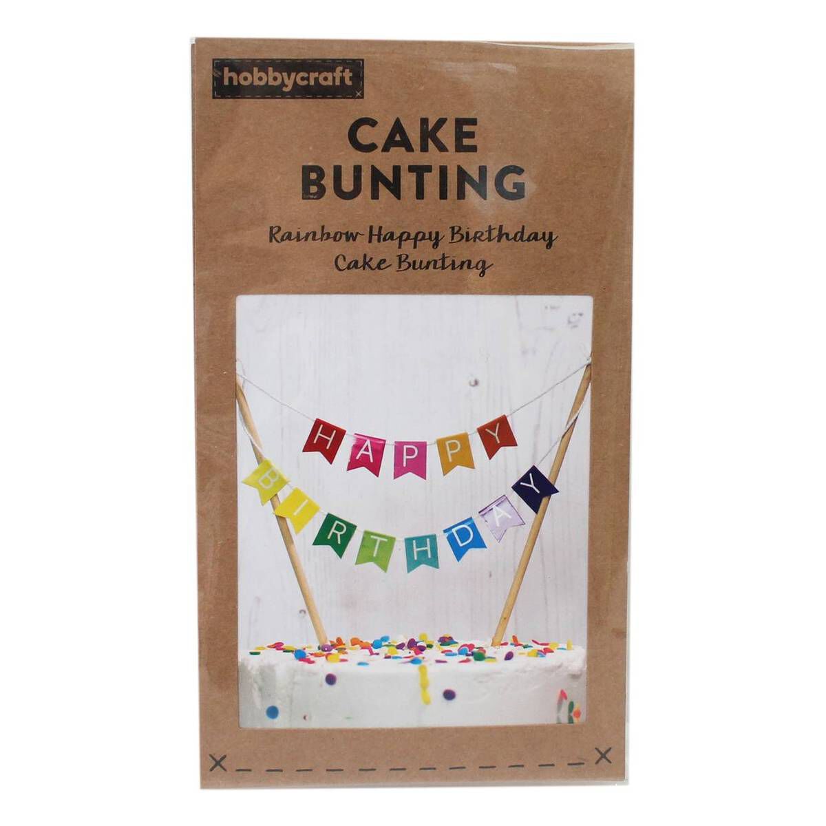 amazing buntings, Happy Birthday Cake Topper, Pink Bunting Flags Banner  Party Decoration, Fully Assembled with Food Grade Wooden Poles, Small :  Amazon.co.uk: Toys & Games
