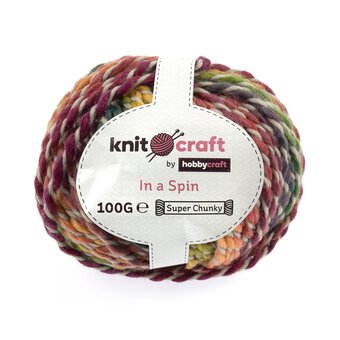 Knitcraft Orange and Green Mix In a Spin Yarn 100g