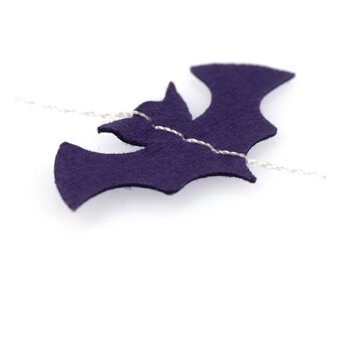 Purple and Black Paper Bat Garland 2m