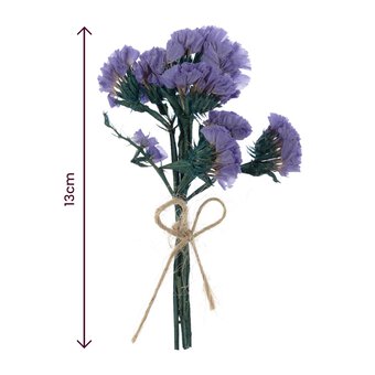 Purple Dried Forget Me Not Flower Picks 13cm image number 4