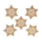 Kraft Laser-Cut Paper Snowflakes 5 Pack  image number 1