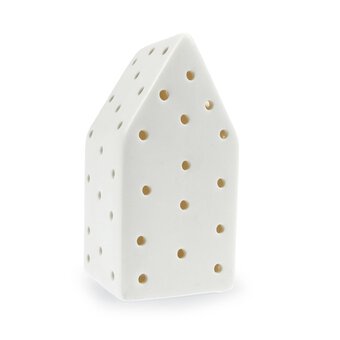 Tall Ceramic LED Dot House 14cm