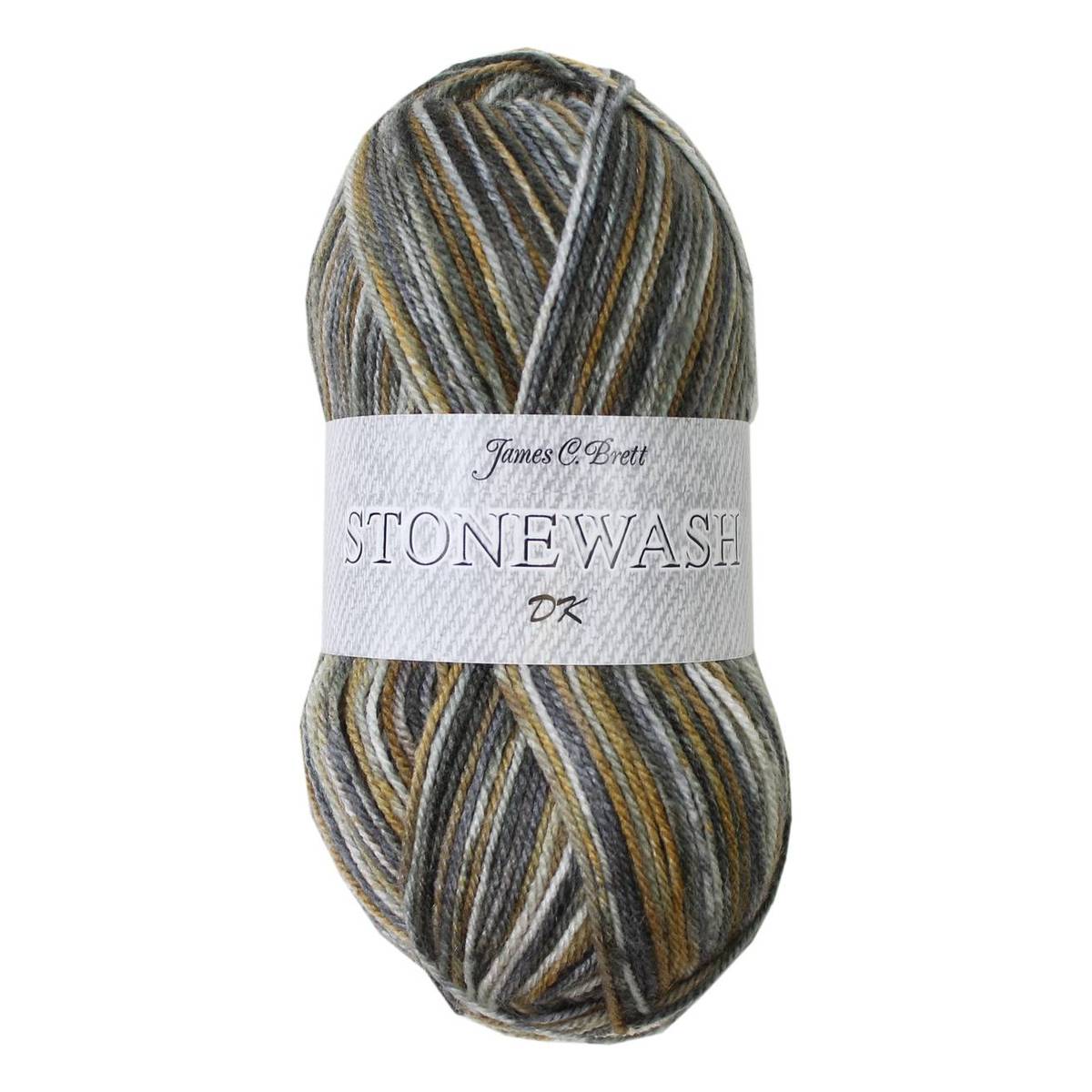 James C Brett Mustard Stonewash DK Yarn 100g | Hobbycraft