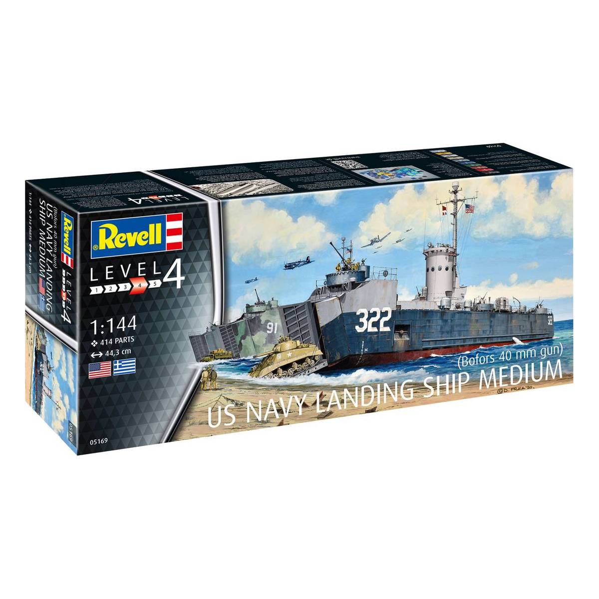 Revell US Navy Landing Ship Medium Model Kit 1:144 | Hobbycraft