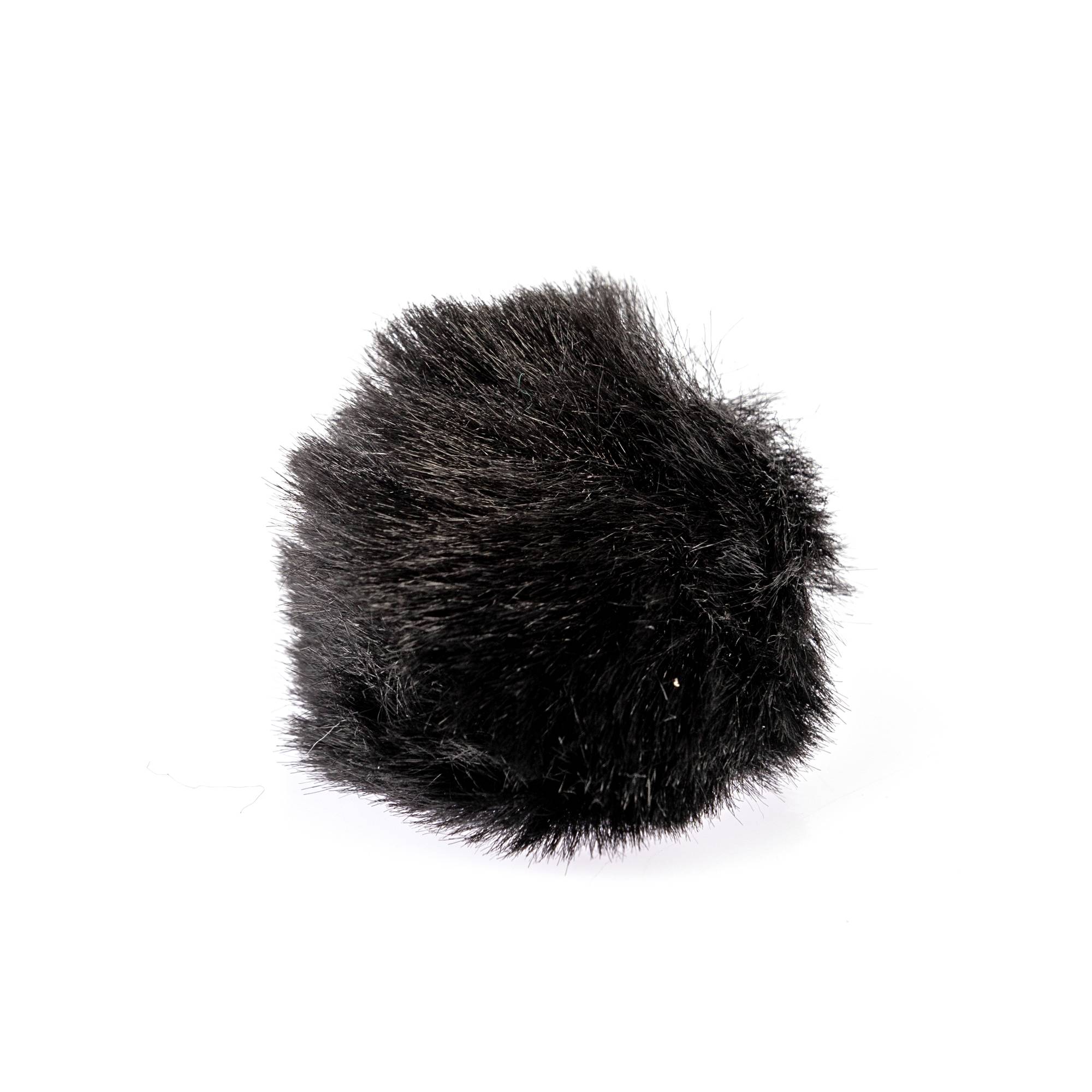 Black Faux Fur Pom Pom 6cm | Hobbycraft