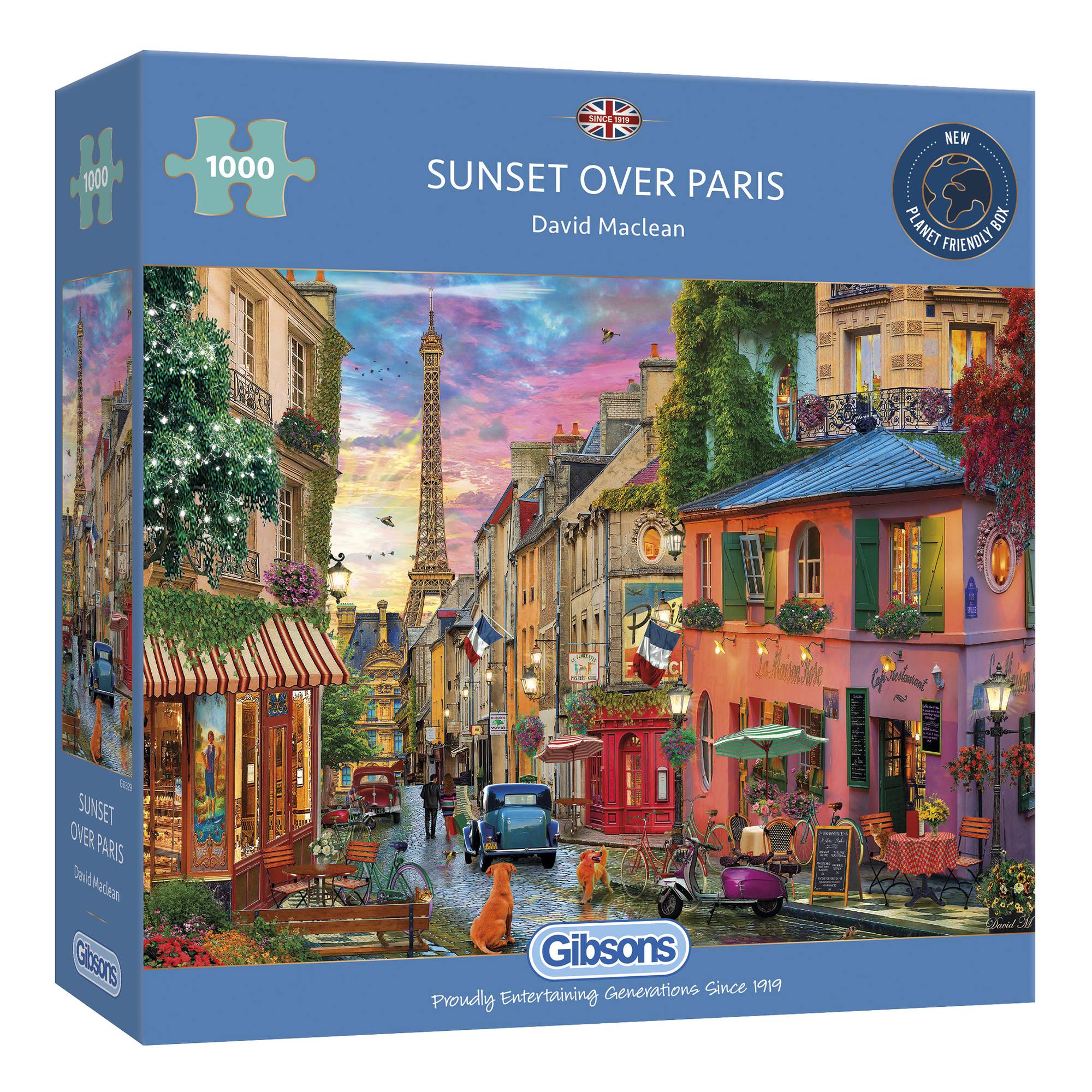 Step puzzle 1000 pieces: Cafe in Paris