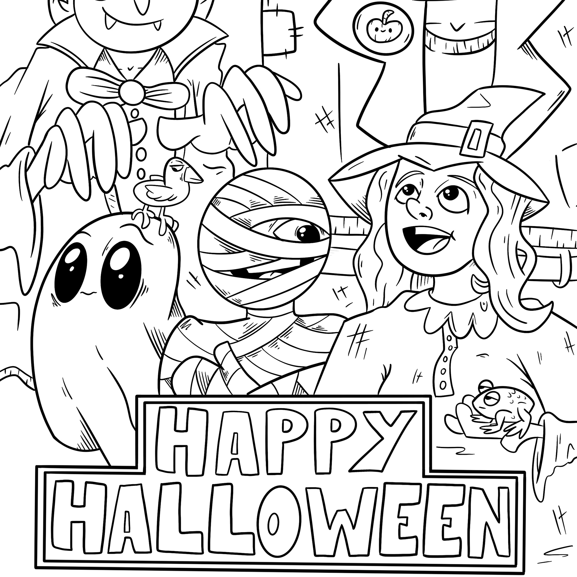 Free Spooky Halloween Colouring Downloads | Hobbycraft