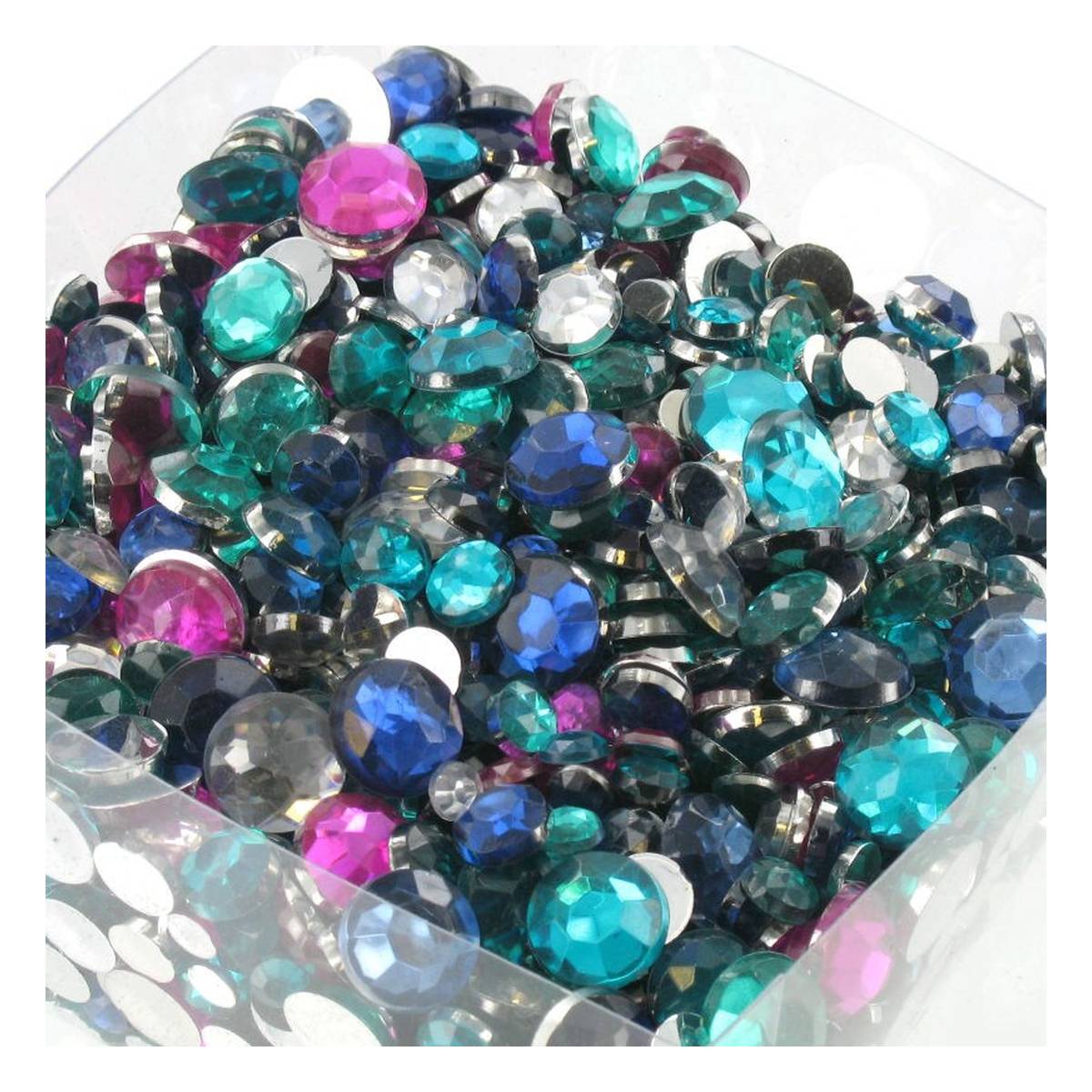 Blue, Pink and Green Round Acrylic Stones | Hobbycraft