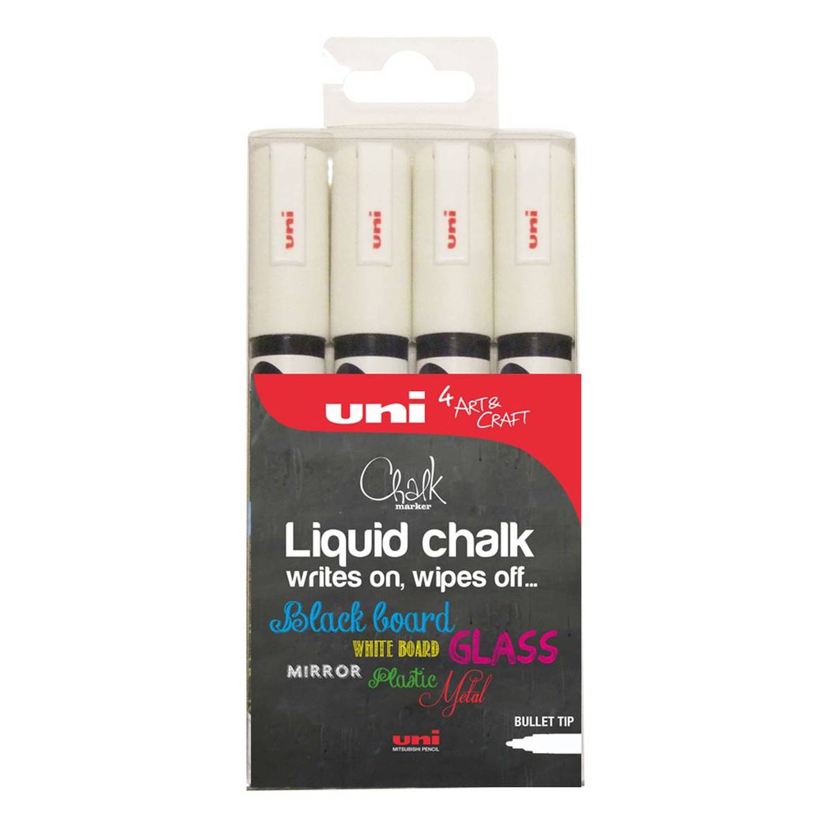 Marqueur à Craie Liquide Chalk PWE 5M - Rose Métallique UNI-BALL
