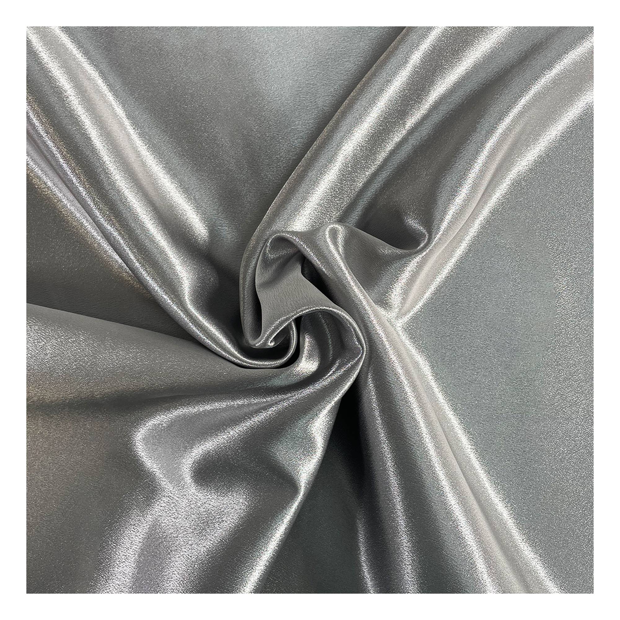 Silver Crepe Satin Fabric by the Metre | Hobbycraft