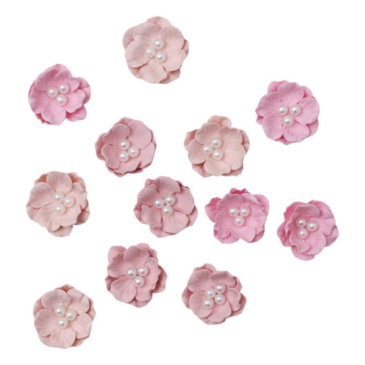 Pink Pearl Blossom Paper Flowers 20 Pack | Hobbycraft