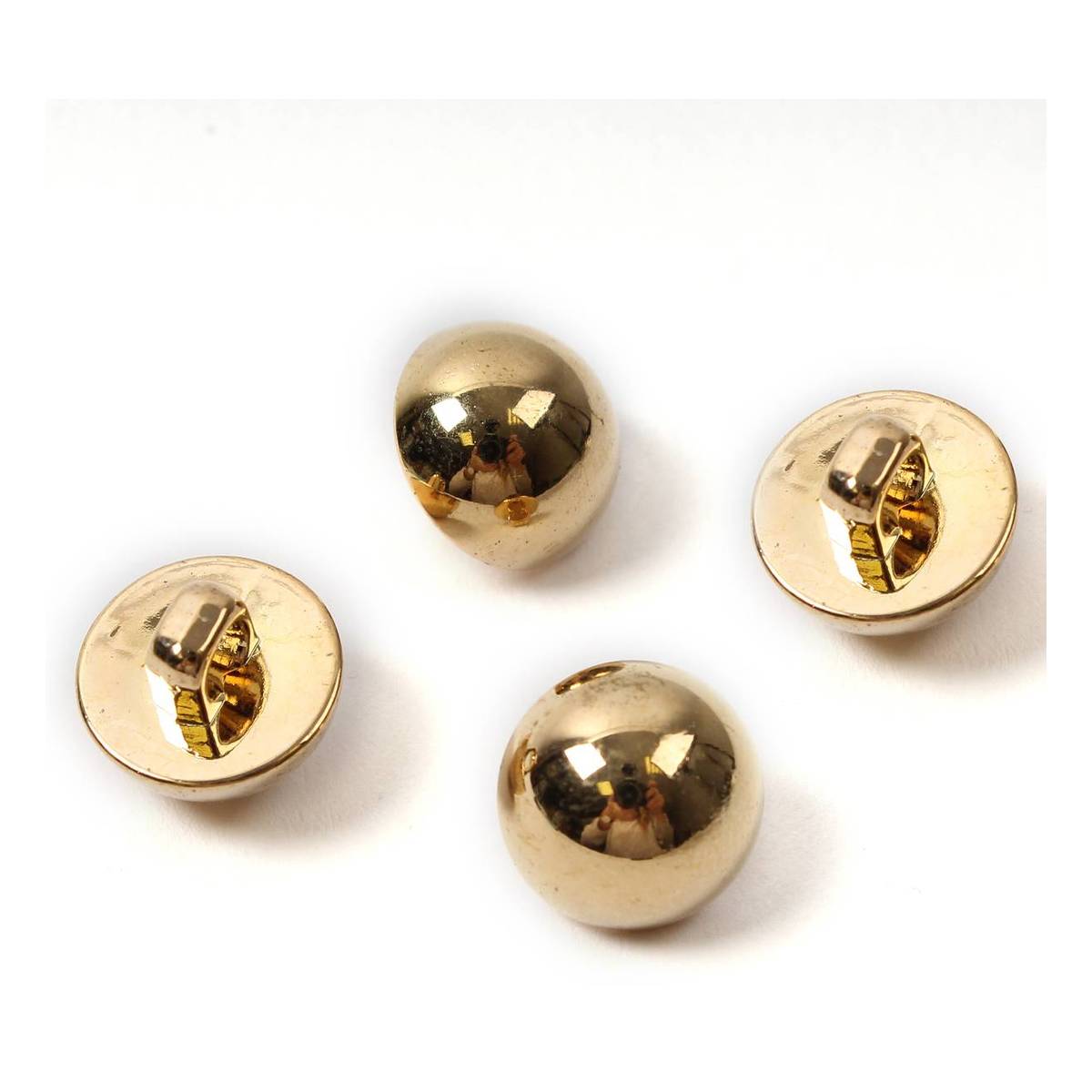 Hemline Gold Metal Dome Button 4 Pack | Hobbycraft