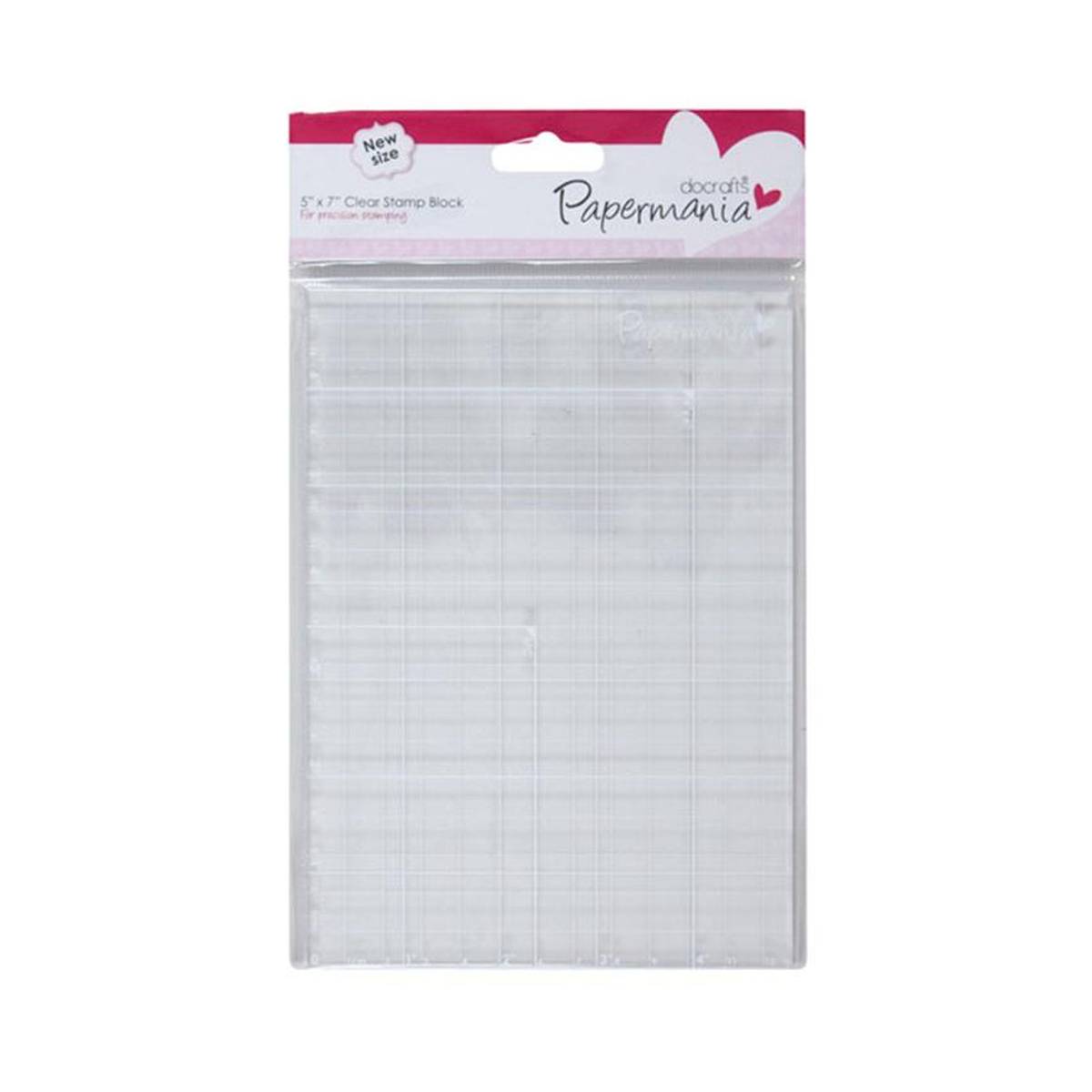 Buy Papermania 5cm x 7 Clear Stamp Block with Guides for GBP 7.30 Hobbycraft UK