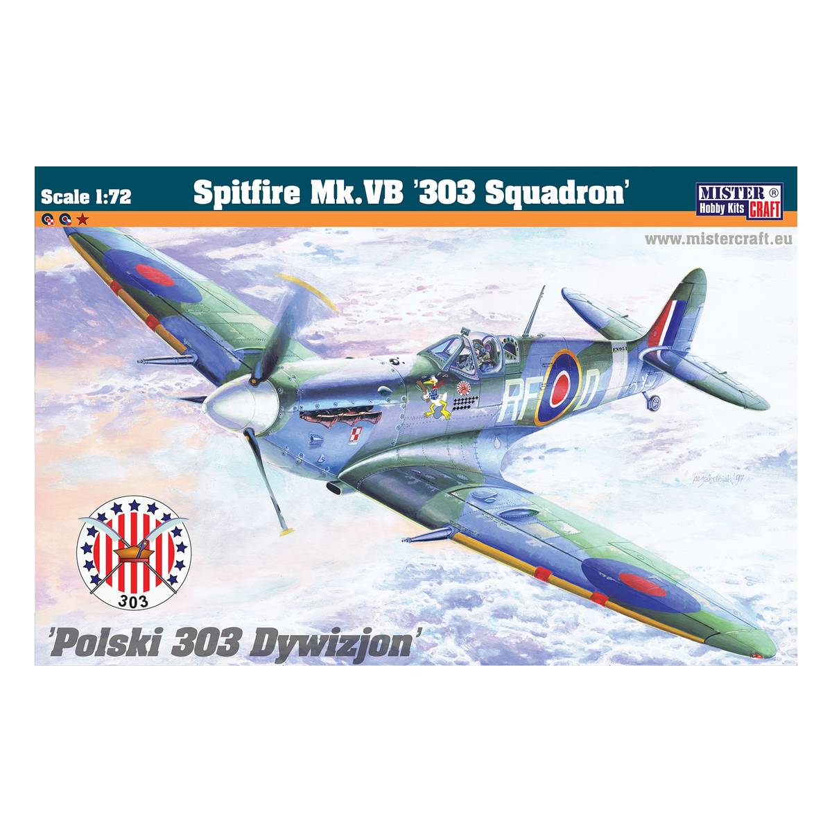 MisterCraft Spitfire Mk.VB 303 Squadron Model Kit 1:72 | Hobbycraft