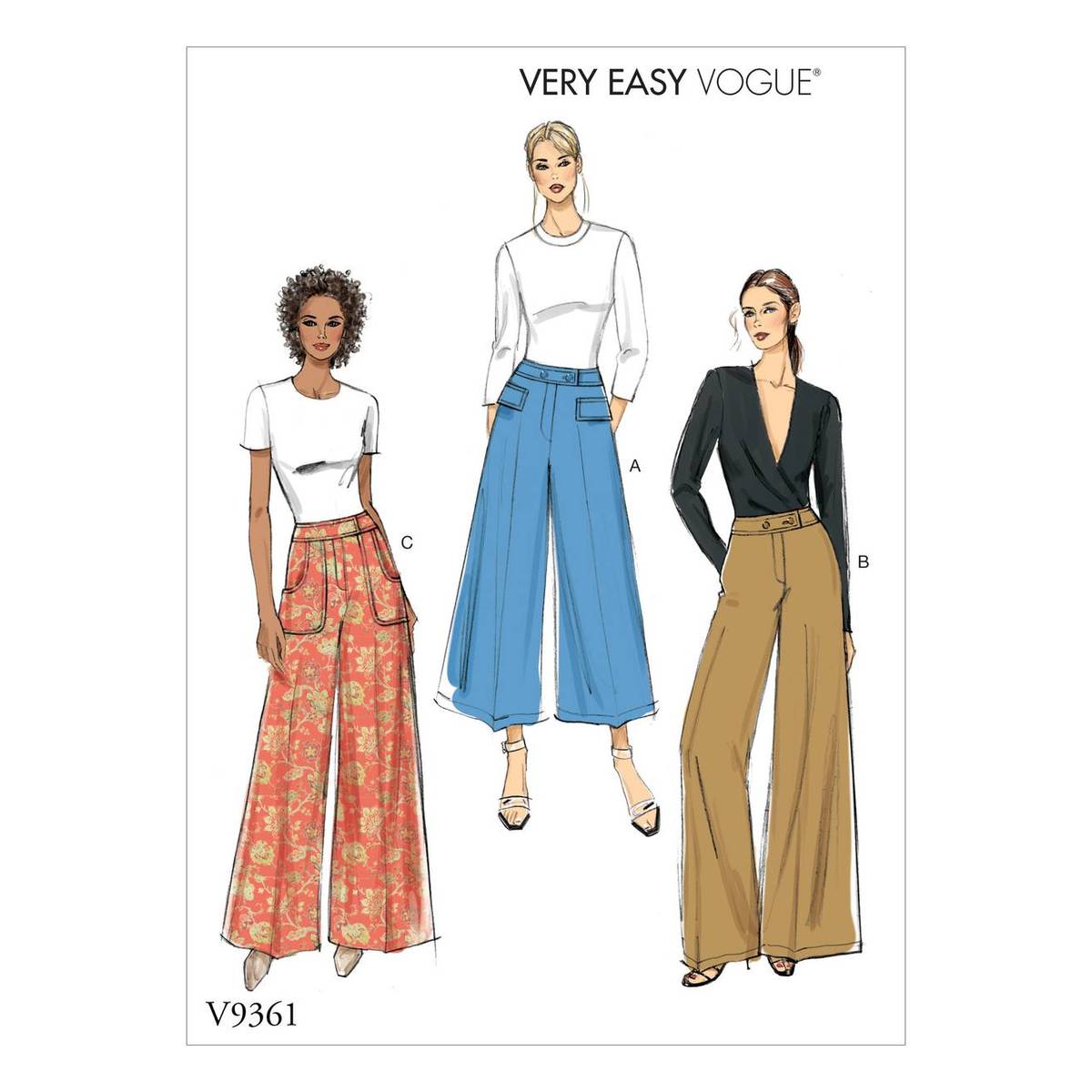 Vogue Womens Petite Trousers Sewing Pattern V9361 1422  Hobbycraft