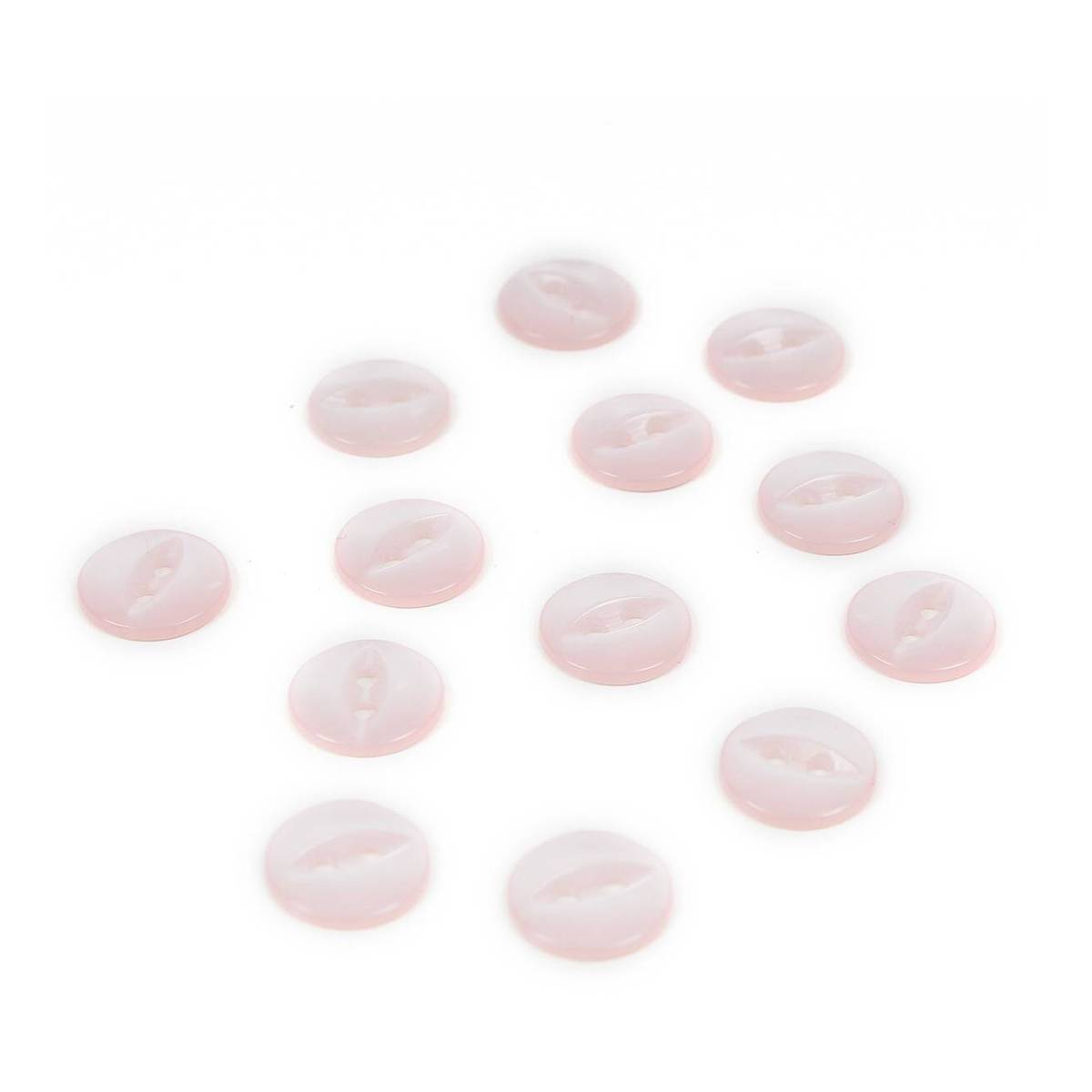 Hemline Pink Basic Fish Eye Button 13 Pack | Hobbycraft