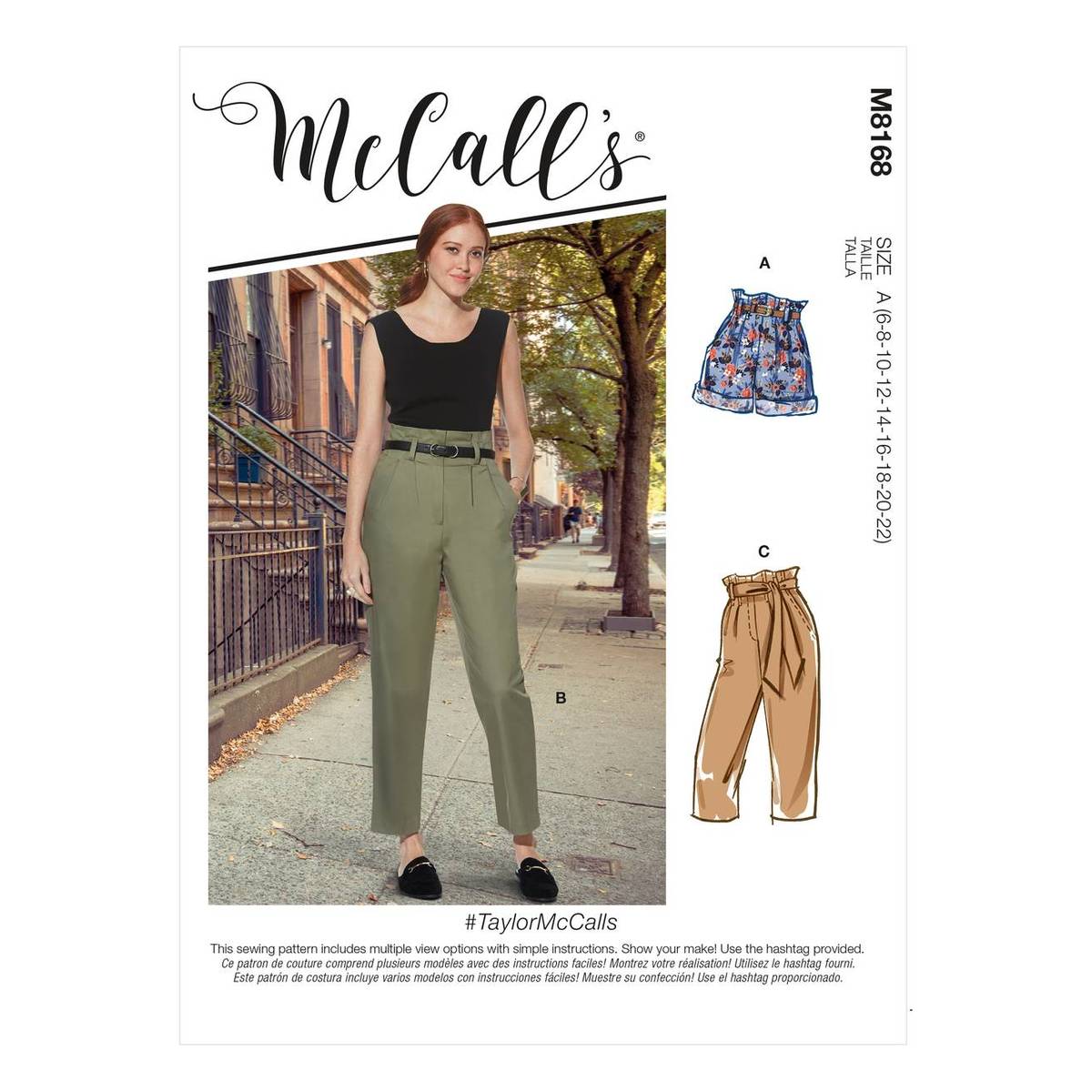 McCalls M6568 Shorts Pants Size Y XSSM Uncut Sewing Pattern