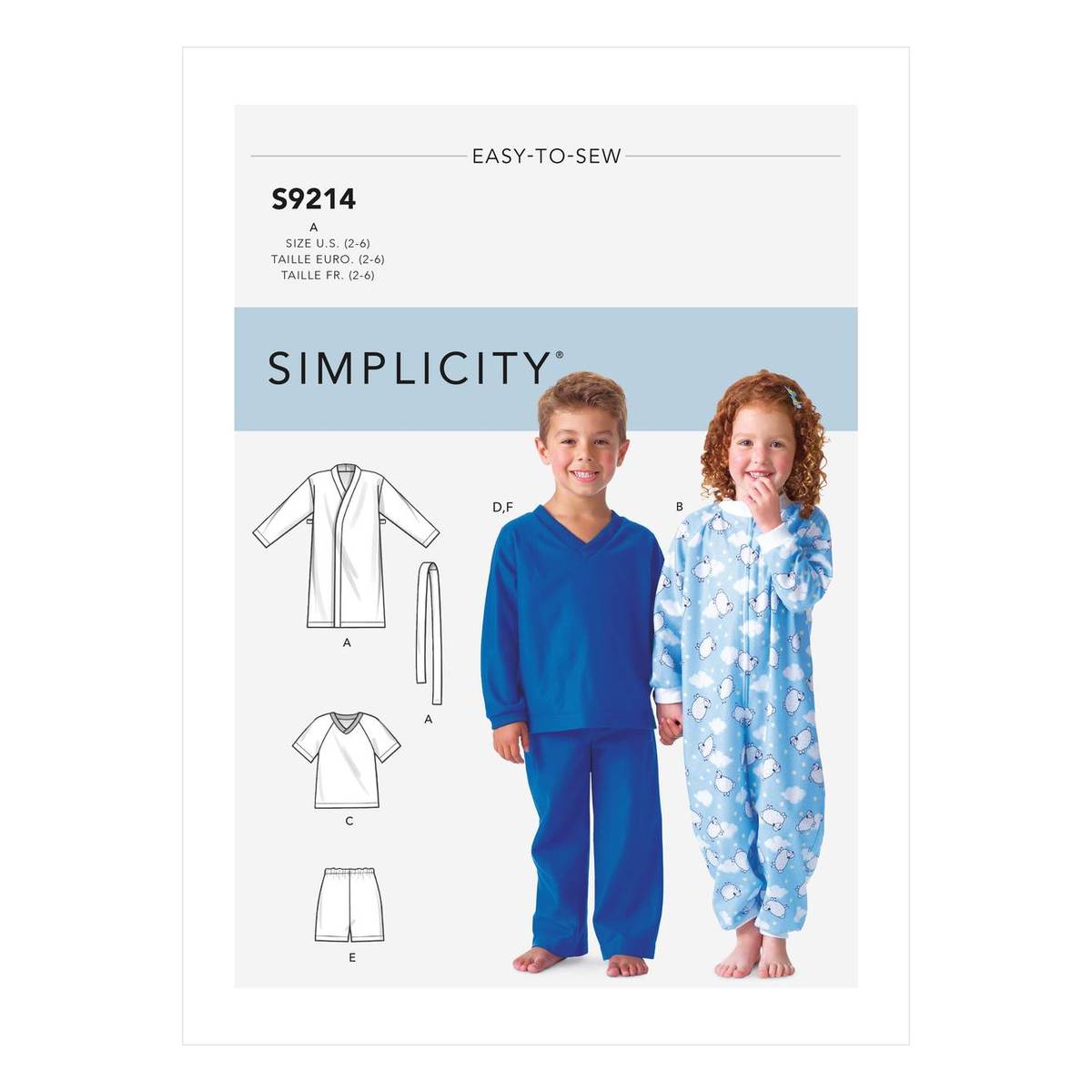 Simplicity Kids’ Cosywear Sewing Pattern S9214 (2-6) | Hobbycraft