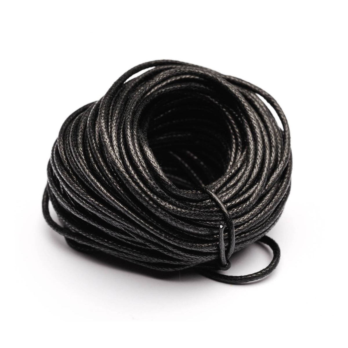 3m Top Quality Black Cotton Waxed Cord - Necklaces Jewellery
