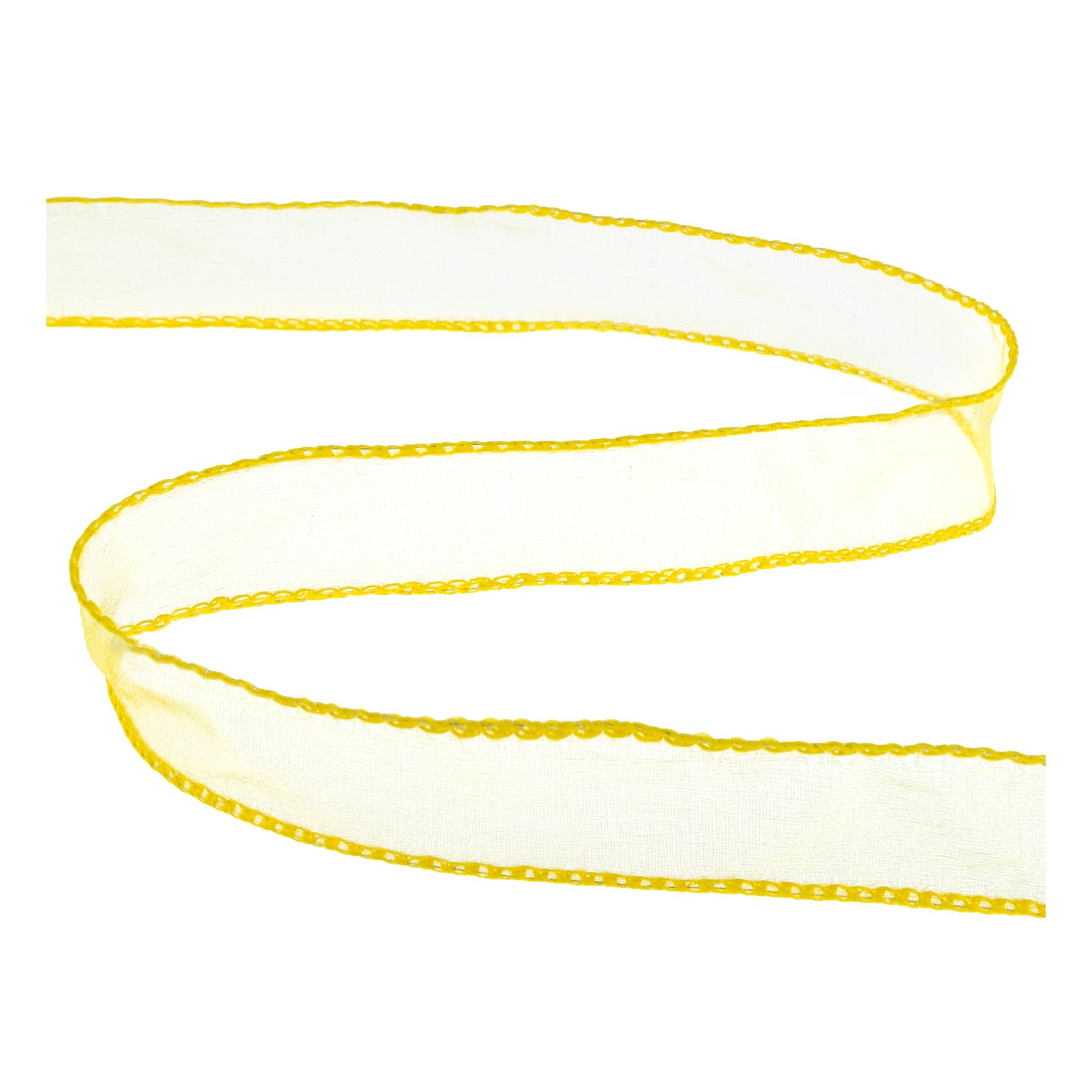 Craft Perfect Organza Ribbon 16Mmx5m-Mellow Yellow