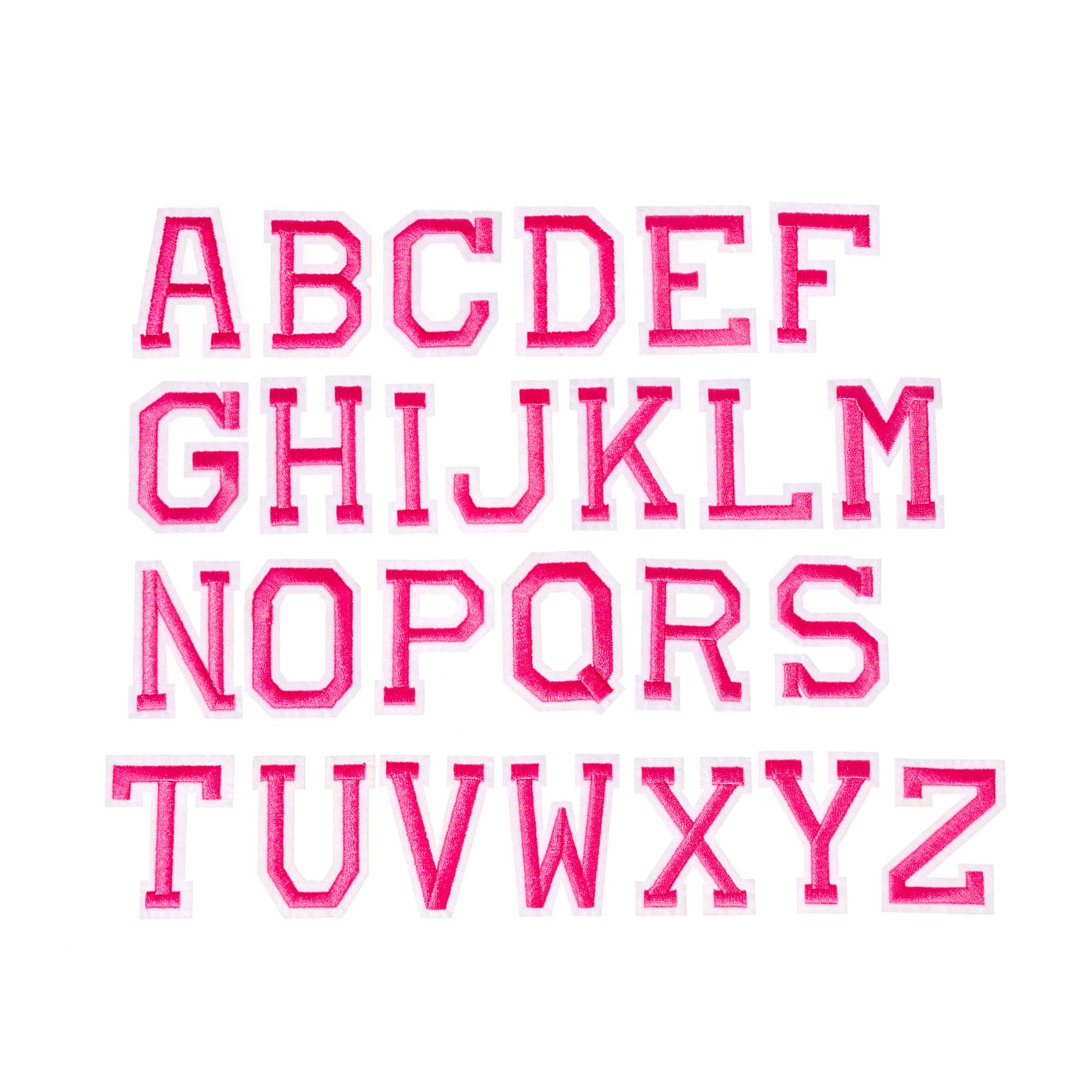 Bright Ombre Alphabet Iron-On Motifs 60 Pack