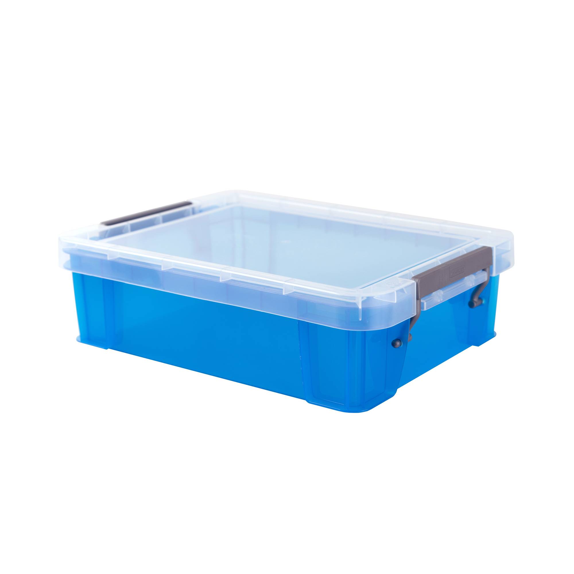 Whitefurze Allstore 2.3 Litre Transparent Blue Storage Box | Hobbycraft