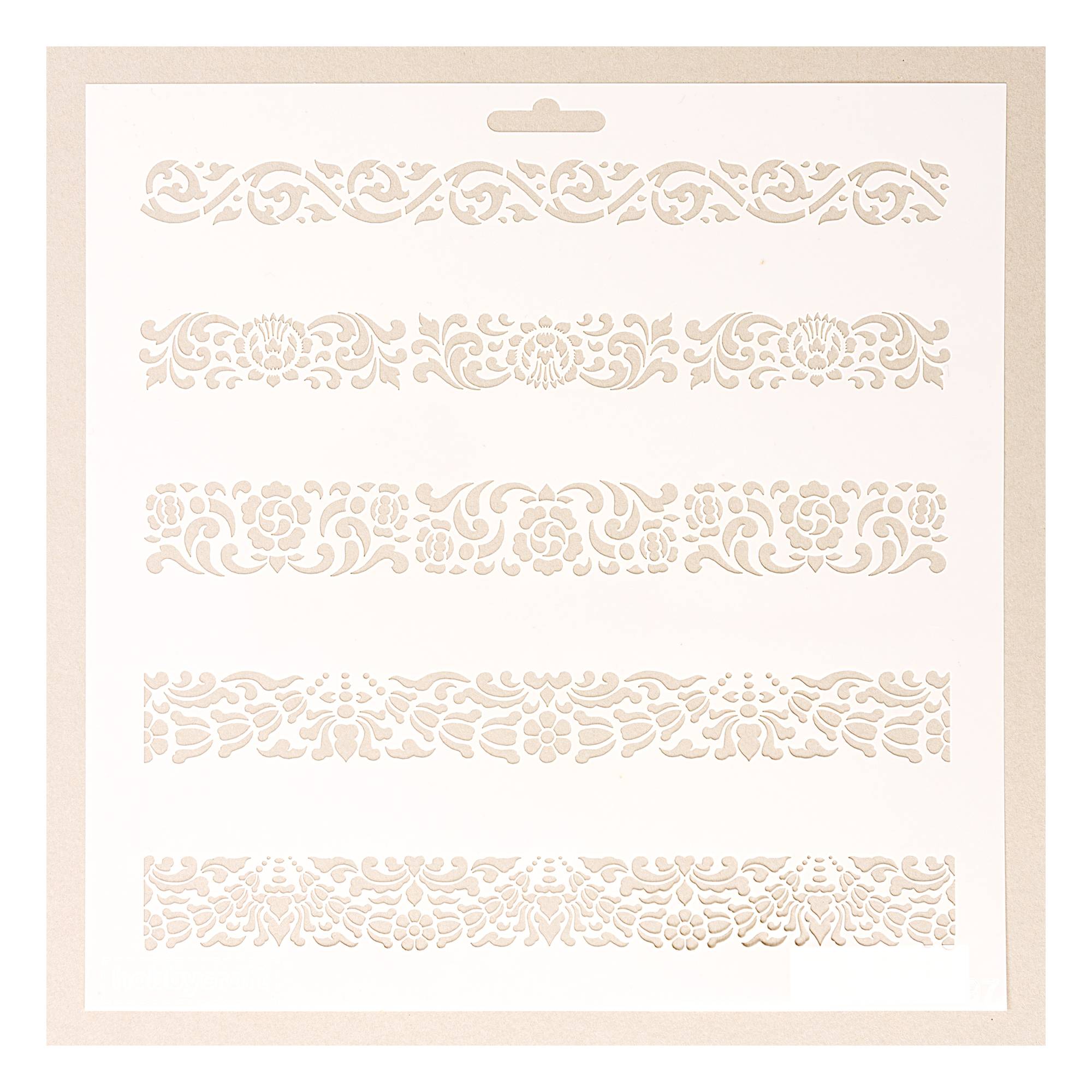 Patterned Borders Stencil 25cm x 25cm | Hobbycraft