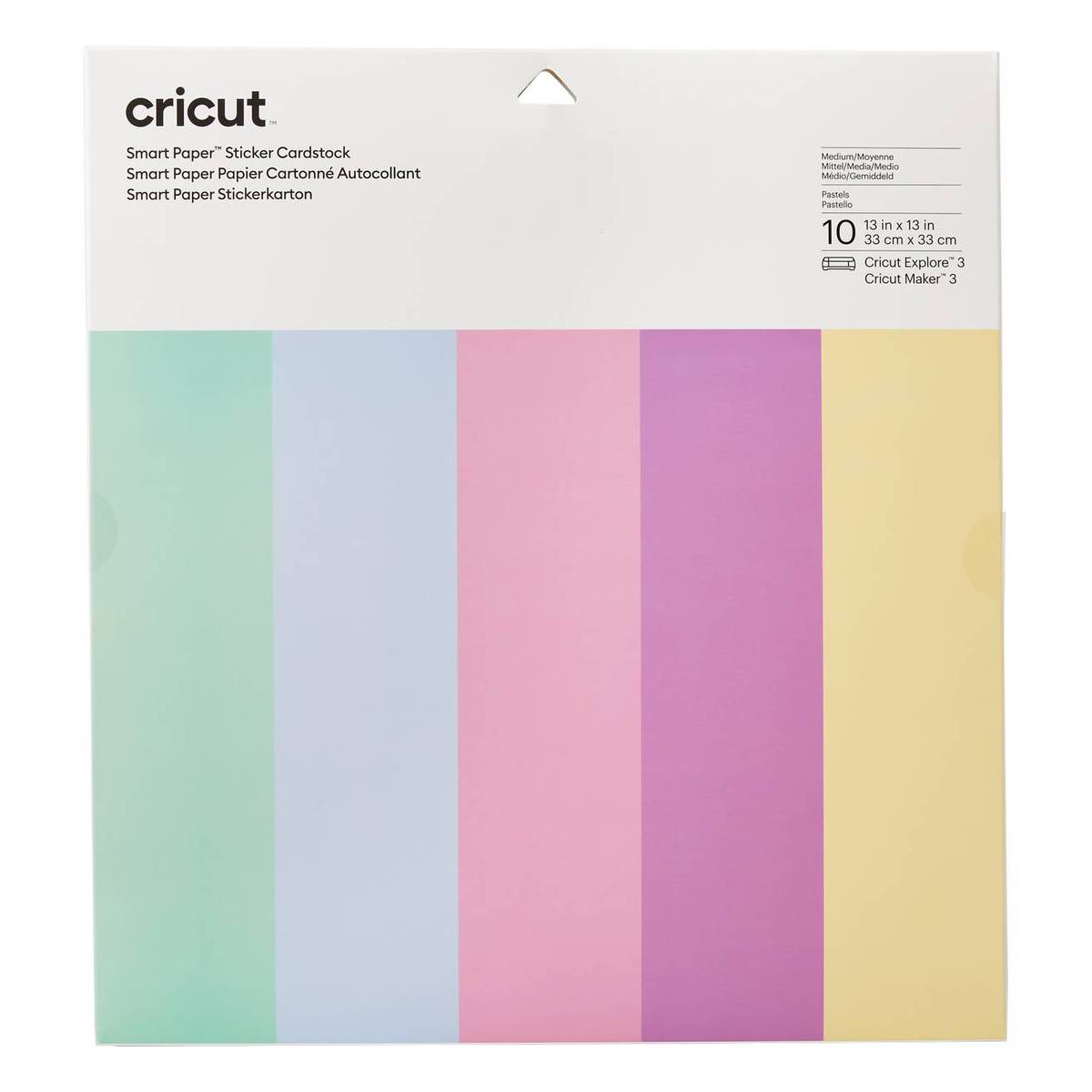 Cricut Pastel Smart Paper Sticker Cardstock 10 Pack Hobbycraft