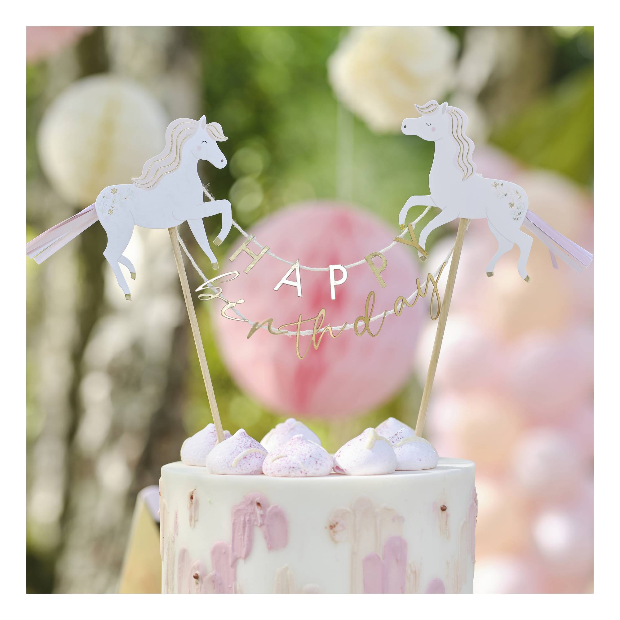 Princess Horse Happy Birthday Cake Topper – Must Love Party