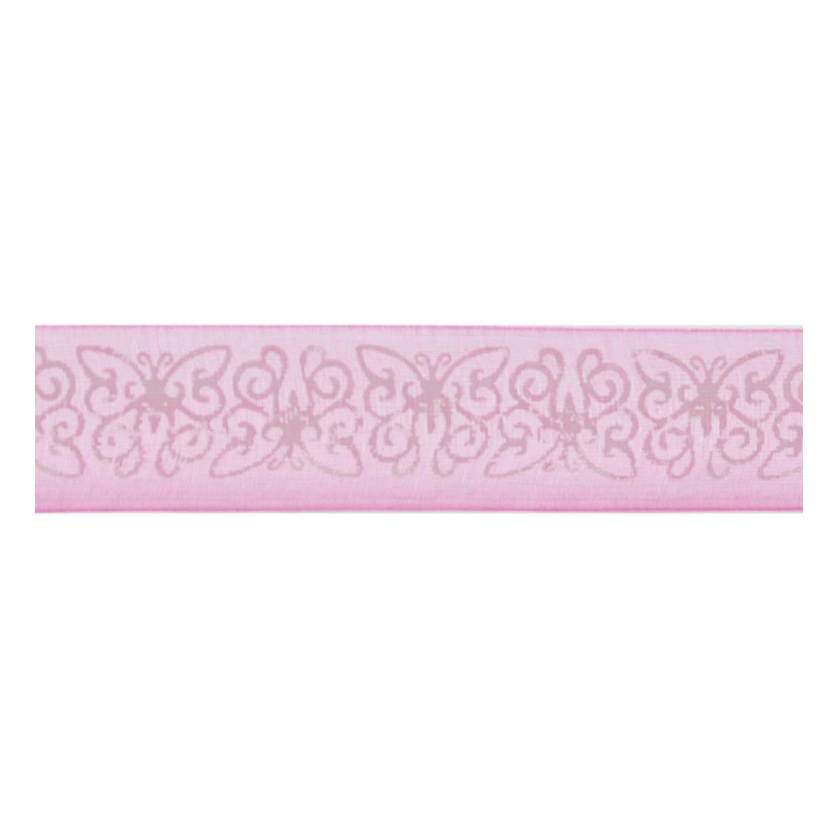 Pink Butterfly Organdie Ribbon 25mm x 3m