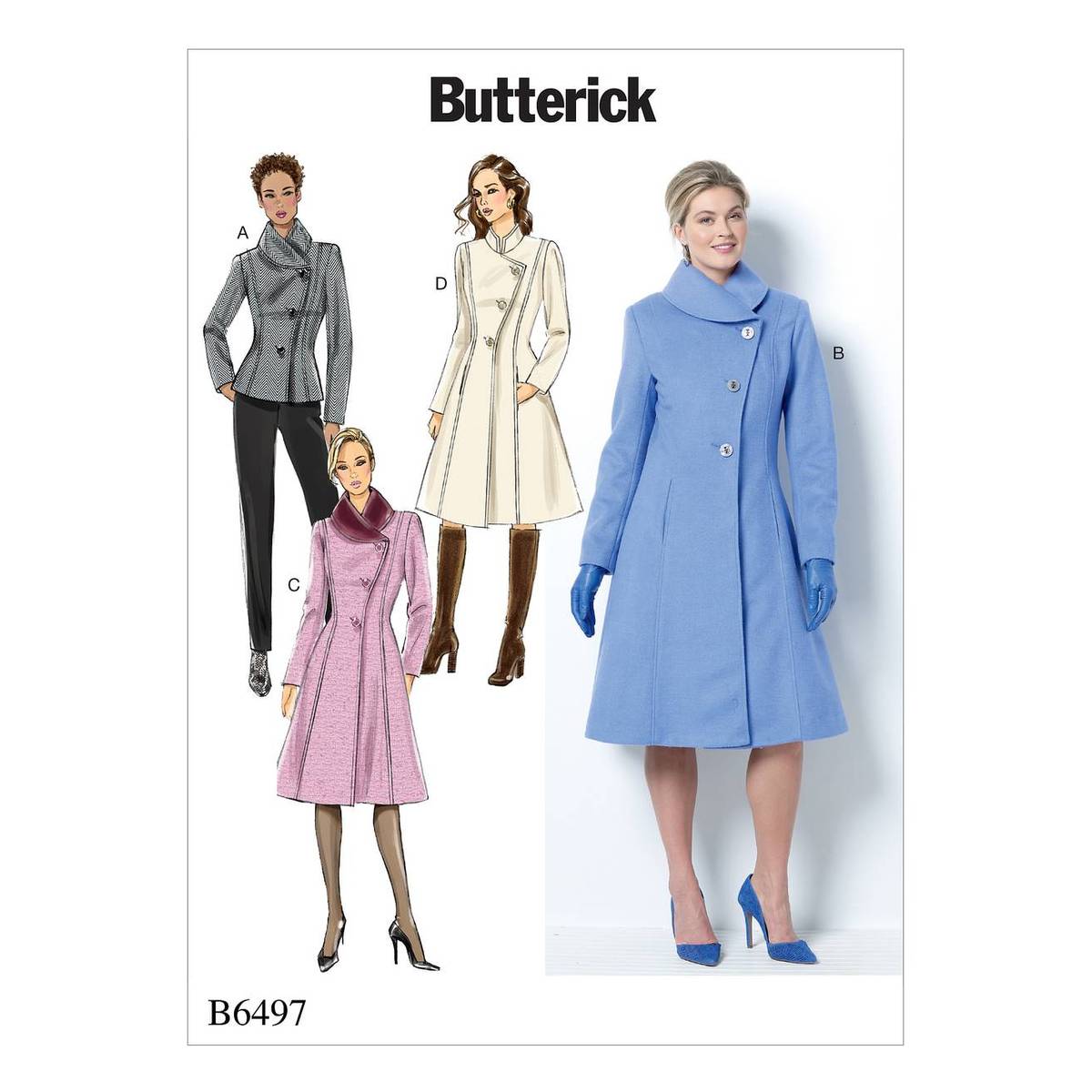 Butterick Petite Coat Sewing Pattern B6497 (16-24) | Hobbycraft