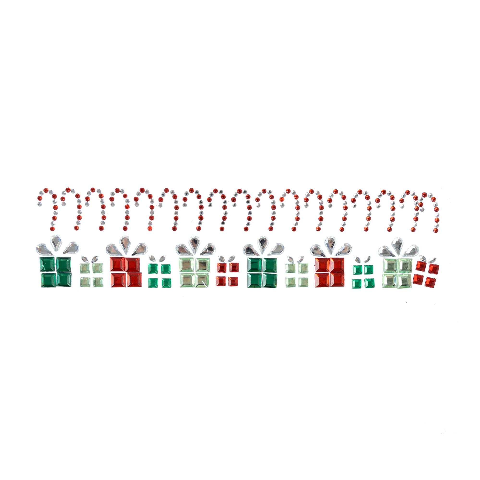 Present And Candy Cane Gem Stickers | Hobbycraft