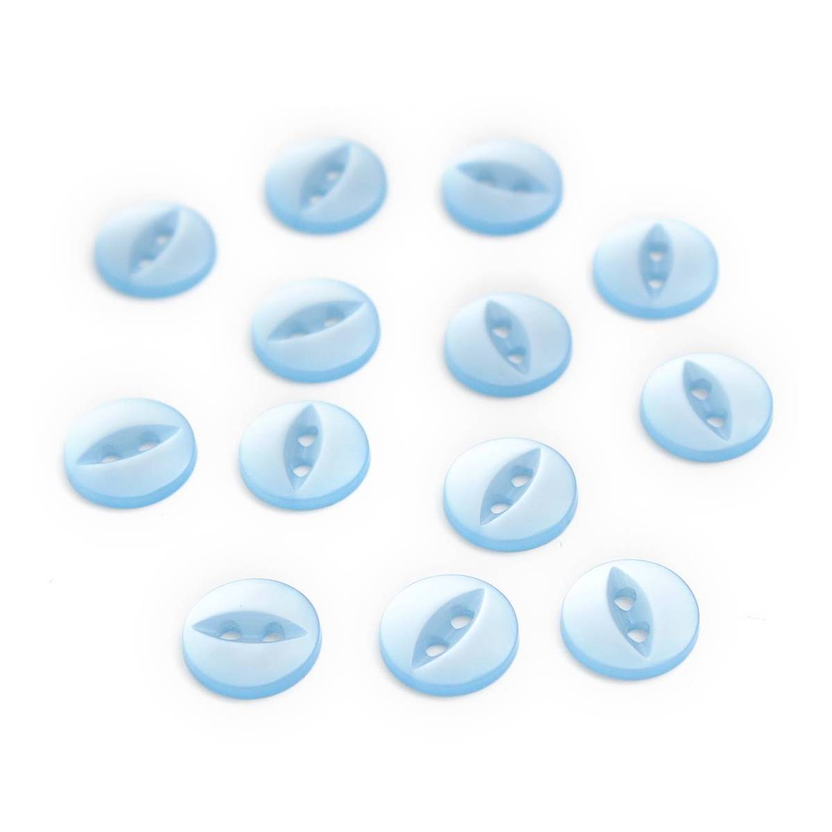 Hemline Sky Blue Fish Eye Buttons 11.25mm 13 Pack | Hobbycraft